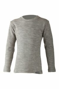 Lasting detské merino tričko Lony sivý melír Veľkosť: 120