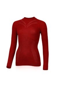 Lasting dámske merino triko MATALA červené Veľkosť: XXL