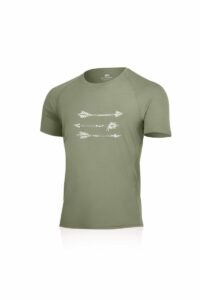 Lasting pánske merino tričko s tlačou AROW zelené Veľkosť: L