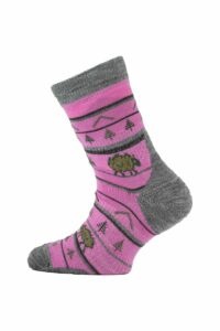 Lasting TJL 408 ružová merino ponožka junior slabšie Veľkosť: (34-37) S