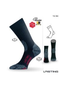 Lasting TXC 900 čierna vlnené ponožky Veľkosť: (38-41) M