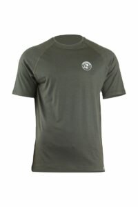 Lasting DUCK 6262 zelené pánske vlnené merino tričko s tlačou Veľkosť: L