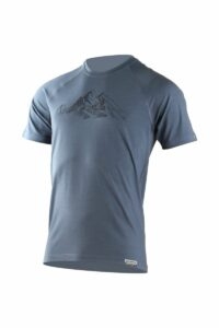 Lasting pánske merino tričko s tlačou HILL modré Veľkosť: XL
