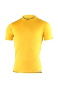 Lasting CHUAN 2121 žlté pánske vlnené merino triko Veľkosť: L