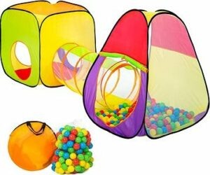 Tectake detský farebný stan a hrací domček