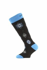 Lasting SJA detské merino lyžiarske ponožky čierne Veľkosť: (34-37) S