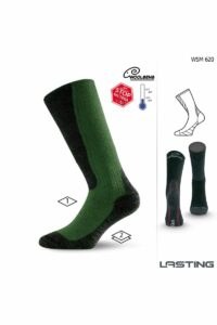 Lasting WSM 620 zelené vlnené ponožky Veľkosť: (38-41) M
