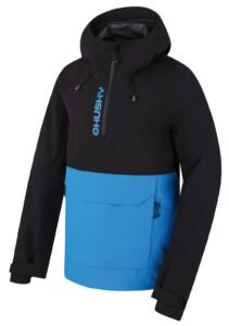 Husky Pánska outdoor bunda Nabbi M black/neon blue Veľkosť: S