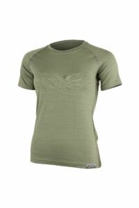 Lasting dámske merino tričko s tlačou LAVY zelené Veľkosť: XL